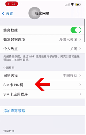 京山苹果14维修网分享如何给iPhone14的SIM卡设置密码 