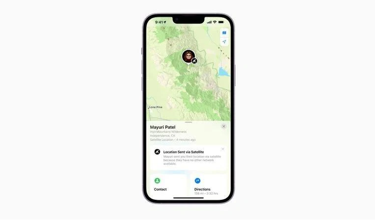 京山苹果14维修分享iPhone14系列中 FindMy功能通过卫星分享位置方法教程 